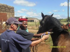 Vee and Moosa injecting